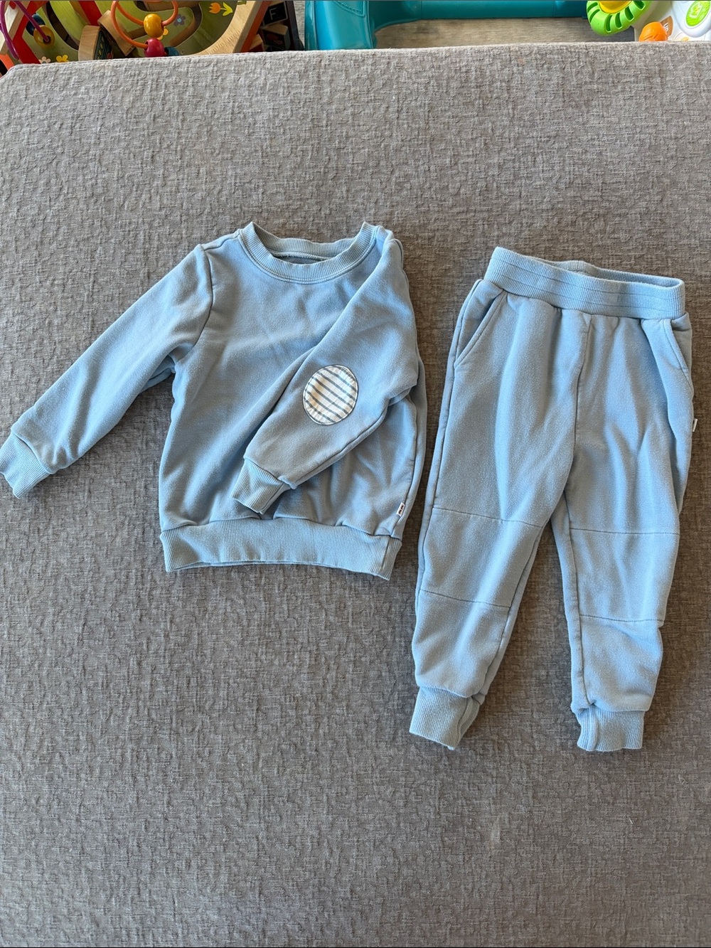 Little Sleepies Light Blue Kids Sweatshirt & Joggers Set